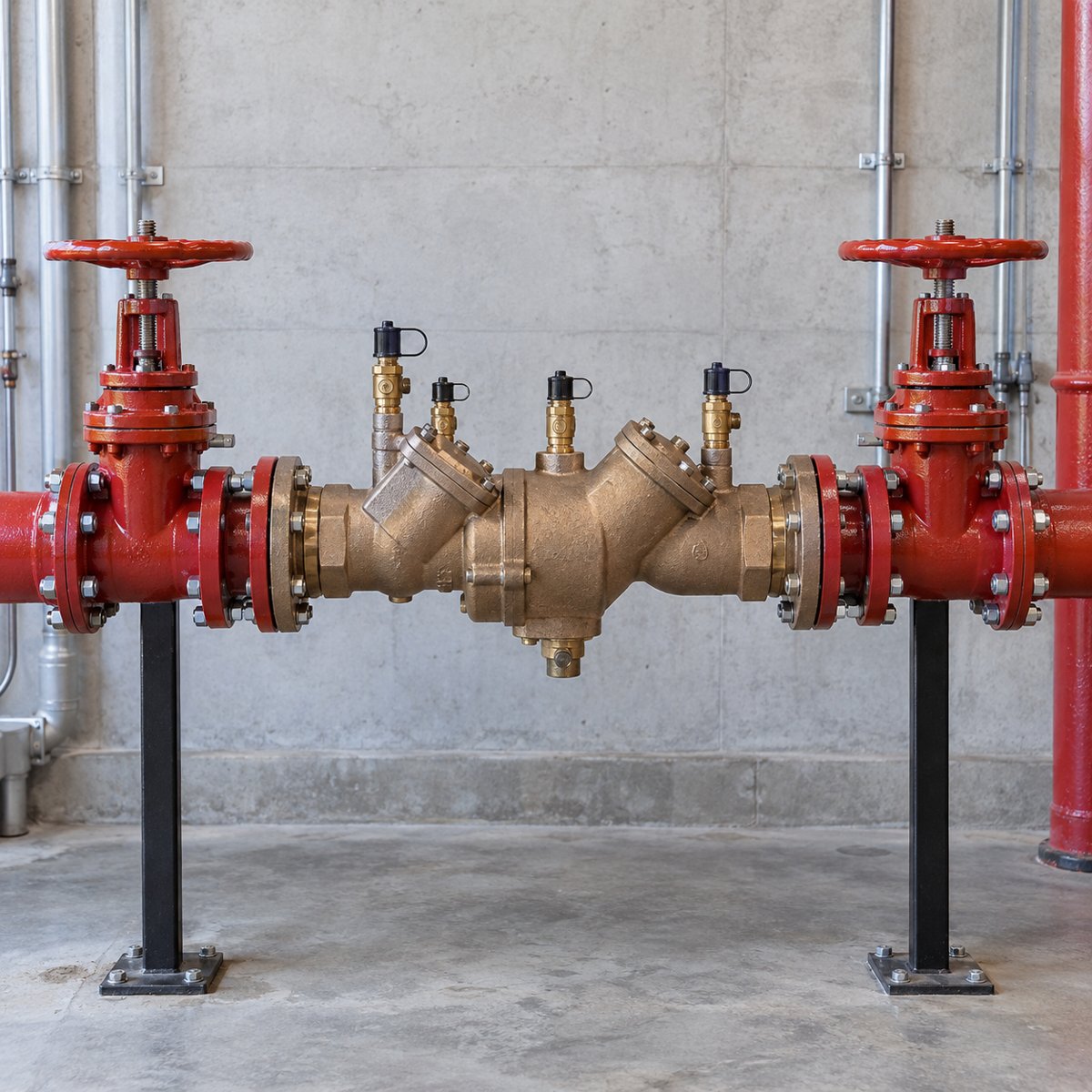 Generated sample illustration of a backflow prevention assembly